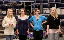 Adromeda, Tilde, Edith, Caroline från MusikalKompaniet. Foto Stig Hammarstedt