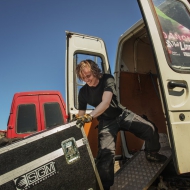 Dancing on the Ringmur 2.0. - bygge av scen. Foto: Linnea Rheborg