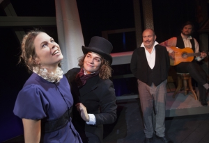 Föreställning JAG VET VEM JAG ÄR. Camilla Eriksson, Malin Karlsson, Bengt-Åke Rundqvist & Erik Törner. Foto: Stig Hammarstedt