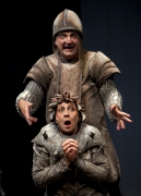 Lennart Bäck och Lena Bogegård. Den fula ringaren och den vackra Esmaralda. Länsteatern Gotland. Foto: Stig Hammarstedt