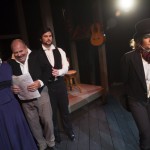 Föreställning JAG VET VEM JAG ÄR. Camilla Eriksson, Bengt-Åke Rundqvist, Erik Törner & Malin Karlsson. Foto: Stig Hammarstedt